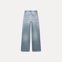 Jean en denim personnalisé pour femme, coupe large, taille haute, décontracté, confortable, tendance, grande taille, ample, écologique, respirant, coloré pour l'été