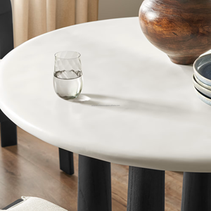 Modern <b>Round</b> <b>Dining</b> <b>Table</b> Set for Home Apartment Contemporary Park Hotel Villa Farmhouse School Office Building - Product Image 4