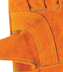 Guantes multifuncionales de cuero de vaca con aislamiento térmico para morder perros, guantes de trabajo de cuero para soldar, guantes de trabajo - Product Image 2