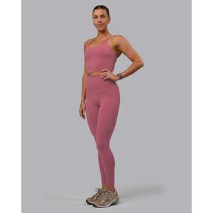 Elixir Ultra High-Rise Full Length Yoga <b>Leggings</b> with Pockets-Mauve Haze Tie Dye <b>Thermal</b> Nylon Spandex XL - Product Image 6