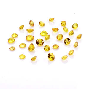 Zafiro Amarillo Natural Sin Tratar, Calibrado, Corte Redondo de 3mm y 3.5mm, Corte Asscher Brillante, Color Peridoto, Material Alejandrita, VVS - Product Image 1