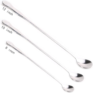 Meilleur prix en acier inoxydable Dessert cuillère à café ensemble de couverts en acier miroir matériau métallique cuillères de service - Product Image 1