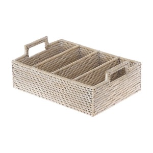 Cesta de Ratán Natural para Cucharas y Tenedores, Hecha a Mano, Ecológica, Moderna, Multiusos, Artex Green Earth, Forma Circular - Product Image 2