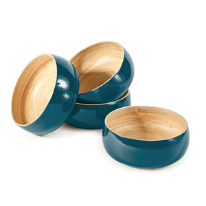 Usine en gros écologique filé bambou grand saladier 100% sans danger pour les aliments normes européennes faites à la main du Vietnam - Product Image 2