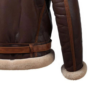 Chaquetas de cuero de borrego para hombre, forradas y gruesas para actividades al aire libre en invierno, chaquetas de cuero de borrego - Product Image 5