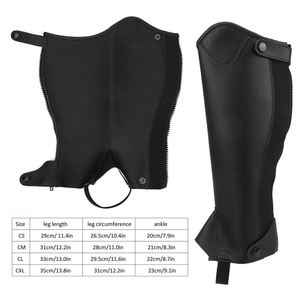 Premium Leather <b>Half</b> <b>Chaps</b> Designed for Horse Riders Who Want Comfort, Safety, Easy Fit and a Smart Elegant Riding Style - Product Image 6