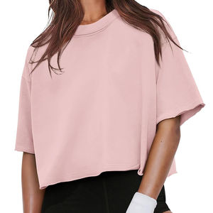 Top Tendance Doux Ajustement Bas Prix Vente Chaude Crop Top T-shirts Nouveau ODM Arrivée De Mode La Plus Populaire Conception Unique Femmes - Product Image 3