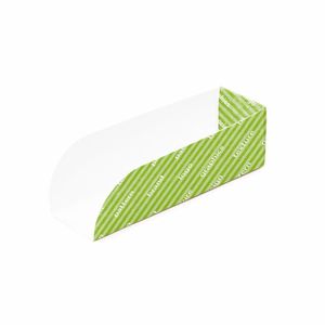 Support à hot-dogs personnalisé en carton blanc 7x7x28 cm - Product Image 1