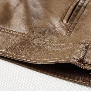 Chaqueta de Cuero Tintada para Hombre, Estilo Moderno, Resistente al Viento, Chaqueta de Cuero Tintada para Hombre Impermeable, Más Vendida - Product Image 4