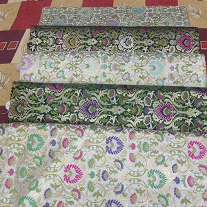 Drapeado hecho a medida en Royalty Exquisito Brocade Silk Dress Material Collection Ideal para chaquetas, faldas y vestidos formales - Product Image 1