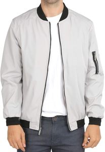 Chaqueta ligera informal para hombre, chaqueta de bombardero de vuelo Softshell, cortavientos Varsity, chaquetas transpirables de talla grande para hombre de Pakist - Product Image 4