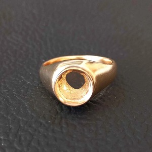 925 Sterling Silver 8mm Collet Ring Bezel 14K Gold Plated Men's Jewelry Finding Component DIY Jewelry Making Supplies - Product Image 5