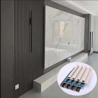 Panneaux muraux longs en composite bois-plastique multi-designs, bardage WPC ondulé pour la décoration intérieure