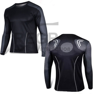 Camisetas de Compresión para Gimnasio, Surf, Manga Larga, Logotipo Personalizado, Protección UV, Rashguard de BJJ, MMA, Sublimadas, Rash Guard para Hombre, Sublimación DHL, FEDEX, OEM - Product Image 1