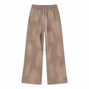 Nouveau pantalon de survêtement en molleton pour homme, style streetwear, délavé à l'acide, séchage rapide, fin, ample, multi-poches, décontracté, broderie - Product Image 1