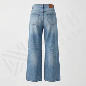 Trendy Denim Pants Fashionable Manufacture Casual Street Wear Girl Long Wide Leg Loose Washed Top <b>Jeans</b> Ladies Trousers Dup - Product Image 2