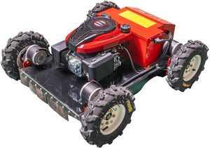Remote Control Lawn Mower, Small Crawler Oil-Electric Hybrid Four-Wheel Drive Lawn Mowing All Terrain <b>Grass</b> <b>Cutter</b> At Good Rates - Product Image 6