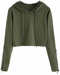 เสื้อฮู้ด2023ผู้หญิงขนแกะถักสีแดงที่กำหนดเองได้เสื้อครอปแบบลำลองเสื้อครอปแบบฮิปฮอปของผู้หญิง - Product Image 5