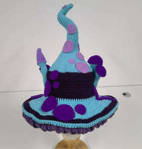 Mushroom Elf <b>Hat</b> Knitted Yarn Large Brimmed <b>Hat</b> for <b>Men</b> and Women, Autumn and <b>Winter</b> Heavy Industry, Pure Handmade Weaving - Product Image 1