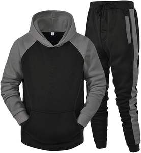 Logo personnalisé Ensemble sweat à capuche uni surdimensionné et jogging Vêtements de sport décontractés pour la salle de sport Pantalon de survêtement en tissu - Product Image 2