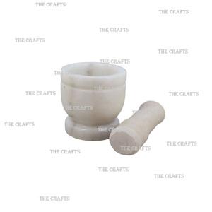 Juego de mortero y Maja de olla de mármol para mezclar y moler hierbas y especias, herramientas de trituración, utensilios de cocina Imam Dasta - Product Image 1