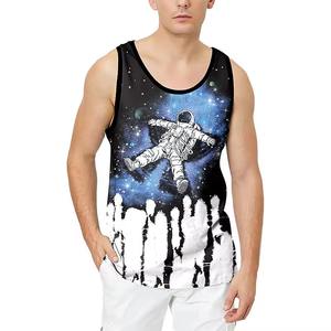 Custom Men's Gym Tank Top Comfortable Quick Dry Summer <b>Running</b> <b>Vest</b> Casual Breathable Marathon Singlet with Sublimation Design - Product Image 4