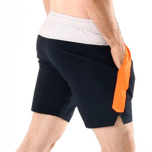 Shorts de survêtement épais 100 % coton pour hommes, décontractés, fitness, logo personnalisé, 340 GSM, style urbain, séchage rapide, taille élastique, 3D - Product Image 3