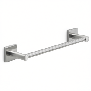 Porte-serviettes mural FUJI FJ2130 en argent brossé, design court et droit (34,1x6,9x4,7cm) - Product Image 2