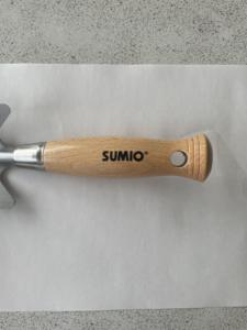 Truelle carrée en acier au carbone en forme de cuillère avec manche en bois dur fini en époxy noir - Product Image 2