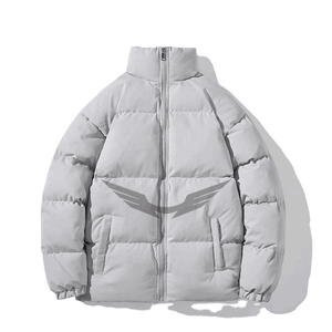 Chaqueta acolchada de poliéster y lana larga informal personalizada de alta calidad para hombre, cuello levantado a prueba de viento, último estilo, Burbuja cálida, letras de primavera - Product Image 1