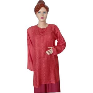 OM Printed <b>Women</b> Garments and Dress Long Indian Kurti <b>Kurta</b> Hand Religious <b>Kurta</b> for <b>women</b> in India - Product Image 1