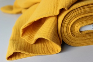 Venta al por mayor tela de algodón muselina orgánica 40 '' / 101cm Extra ancho doble gasa de algodón tela natural para mantas ropa camisas - Product Image 4