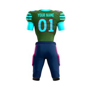 Venta al por mayor de uniformes de fútbol americano Premium diseño personalizado disponible fábrica Oem Odm de secado rápido cómodo de tela atlética - Product Image 5