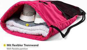 Mochila con cordón vintage personalizada de alta calidad con forro de nailon y bolsillo de malla con cremallera bolsa con cordón - Product Image 4