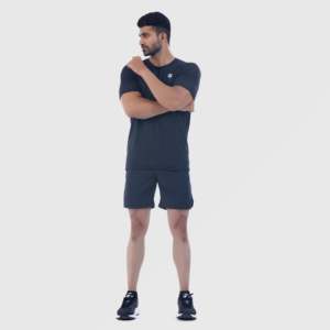 Pantalones Cortos Deportivos PowerWick Cómodos con Cintura Elástica, Pantalones Cortos de Baloncesto y Moda en Poliéster Negro con un Elegante Estampado - Product Image 3