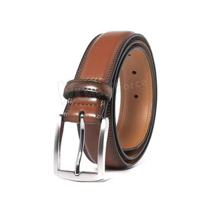 Cinturón Casual de Cuero Genuino para Hombre, Hecho a Mano, con Patrón de Camuflaje Vintage, Hebilla de Acero Resistente - Product Image 1