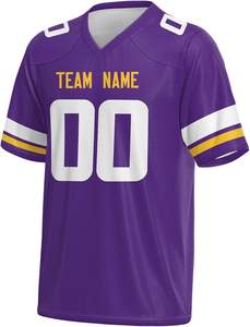 Maillot de football américain respirant et antibactérien personnalisé, manches courtes, uniforme de jeu en maille, taille XL, grande taille, transfert thermique - Product Image 4