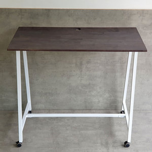 Escritorio Moderno Minimalista FOS de 120x60cm, Madera de Caucho con Patas de Hierro, Requiere Ensamblaje, para Oficina o Estudio, FOS013 - Product Image 4