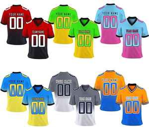 Camisetas de fútbol americano de diseñador personalizado talla grande sublimación imprime pantalones cortos conjuntos últimos juegos camiseta de fútbol universitario - Product Image 6