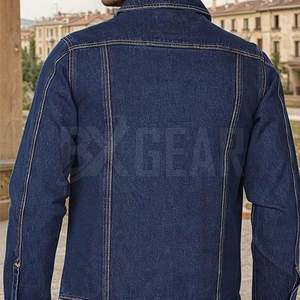 OEM Service Wholesale Best Design Men Jeans Jacket Lightweight Customized Color Men Jeans Jacket - Product Image 5
