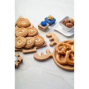 Plato Navideño de Bambú Personalizado Kongle, Vajilla y Decoración de Mesa para Fiestas - Product Image 2