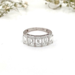 Bague en diamant de laboratoire émeraude 14K IGI Gold Lab Créé Bague en diamant pour mariage et bague de fiançailles ou bande - Product Image 1