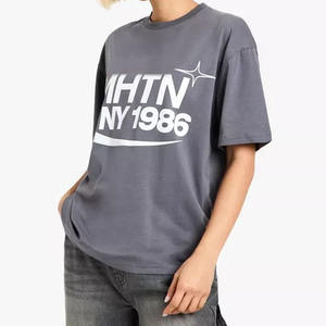 Lo último de 2025, camisetas holgadas de algodón con cuello redondo de verano para mujer, camisetas cómodas de moda informal con manga corta, bienvenida OEM - Product Image 3