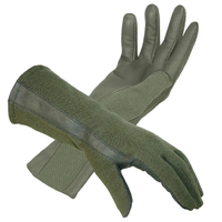 Gants de pilote tactiques ignifuges Nomex en gros avec poignets longs, gants de course en cuir antidérapants à doigts complets