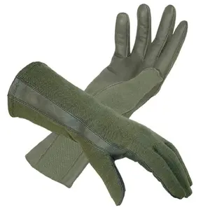 Sarung tangan balap antilembap kulit asli sarung tangan penerbangan Pilot Nomex anti api pabrikan grosir dari Pakistan