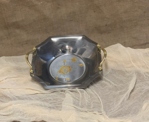 Tazón de rosas de acero vintage italiano de buena calidad, éxito de ventas al por mayor, plato seguro para dulces Chapado en plata, vajilla moderna para restaurante - Product Image 5