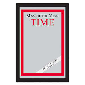 Espejo contemporáneo de cristal con la imagen de Big Lebowski, Hombre del Año de la revista Time, para uso en pared. - Product Image 1