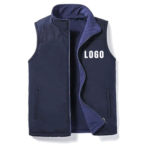 Gilet réversible en polaire pour homme, respirant et coupe-vent, grande taille, sans manches, confortable, tissu en laine, quantité minimale de commande bas, vente en gros - Product Image 2