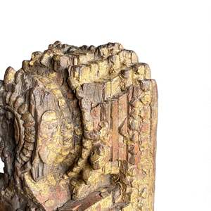 Corbeille murale en bois vintage indien, sculptée à la main, décoration architecturale, style rustique antique, intérieur de maison, assortiment, 1 conteneur - Product Image 4