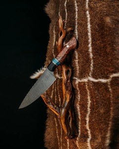 มีดเชฟซันโตกุพร้อมใบมีดเหล็กกล้าคาร์บอนและด้ามจับไม้สวยงามของขวัญมีดทำครัวสำหรับคุณแม่ - Product Image 6